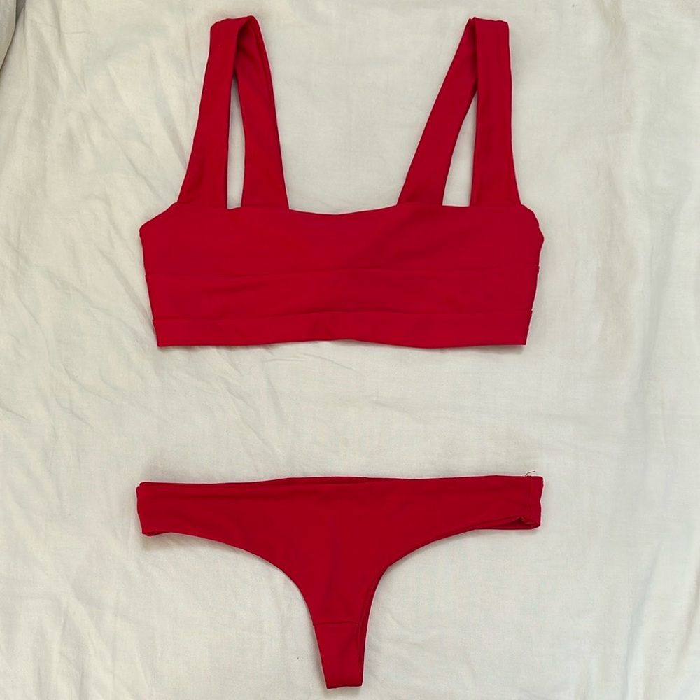 Frankie's Bikinis Red Two-Piece Bikini Set